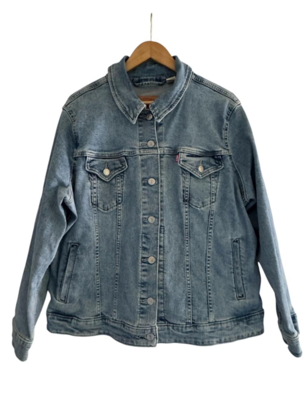 levi’s denim trucker jacket oversized 2x medium wash classic